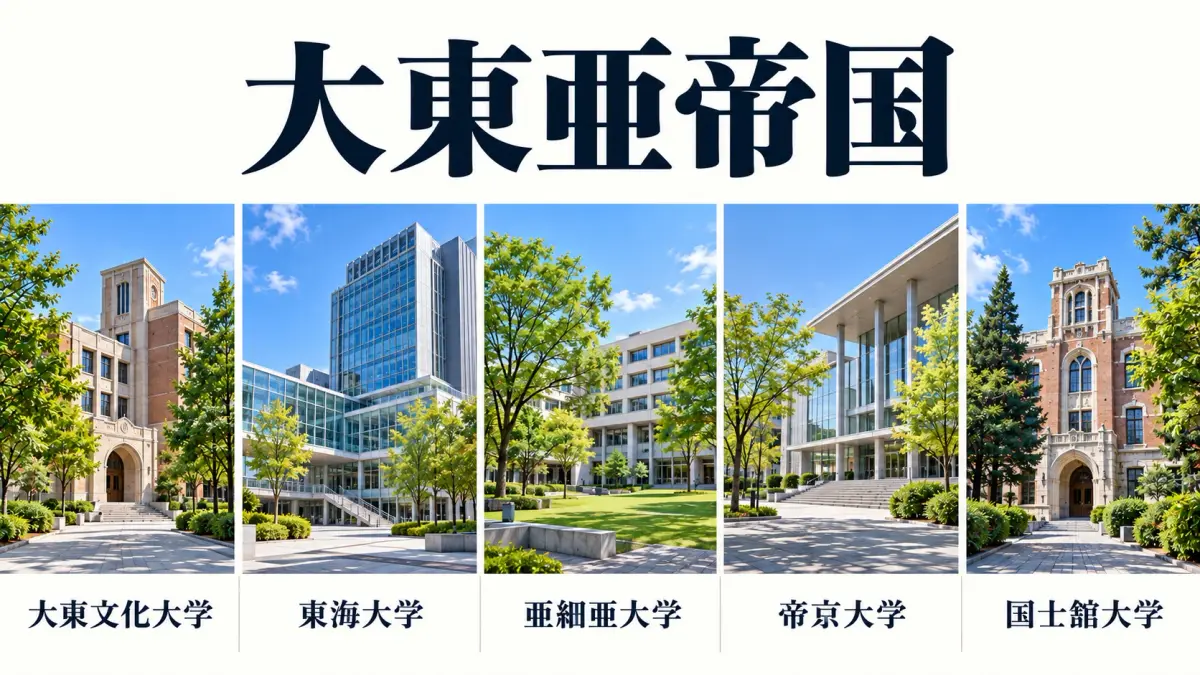 大東亜帝国（大東文化大学・東海大学・亜細亜大学・帝京大学・国士舘大学）