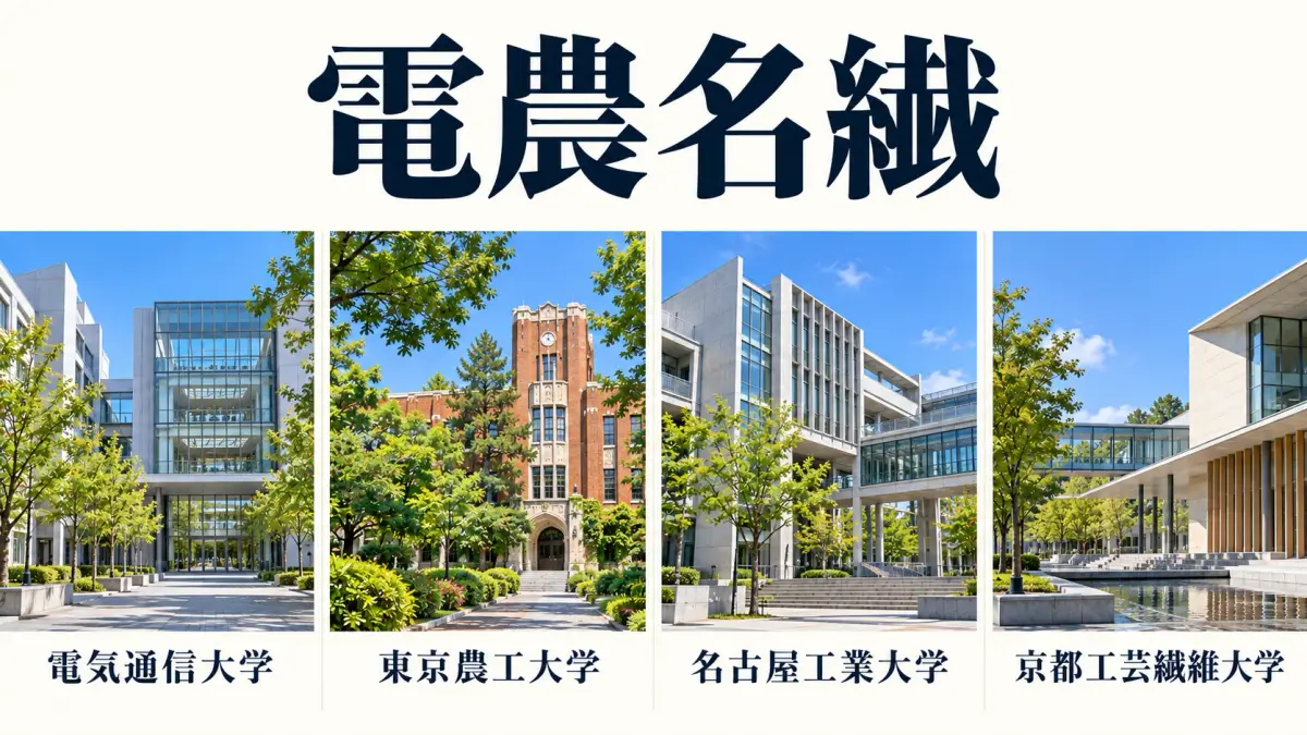 電農名繊(電気通信大学・東京農工大学・名古屋工業大学・京都工芸繊維大学)