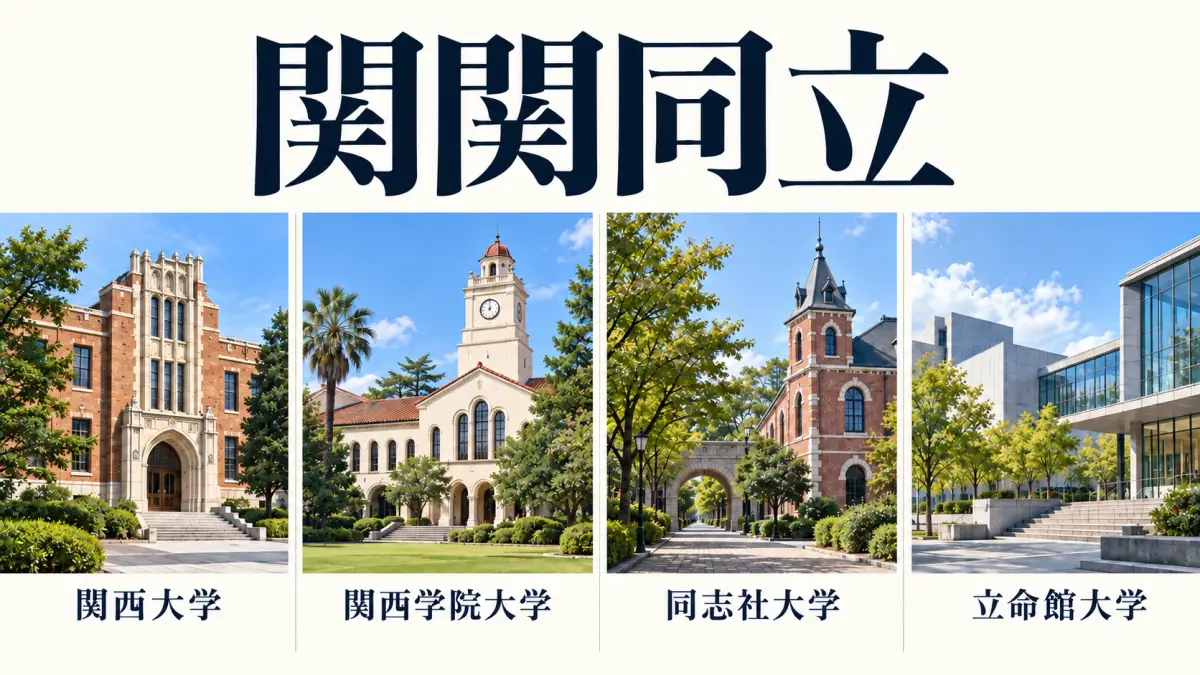 関関同立(関西大学・関西学院大学・同志社大学・立命館大学)