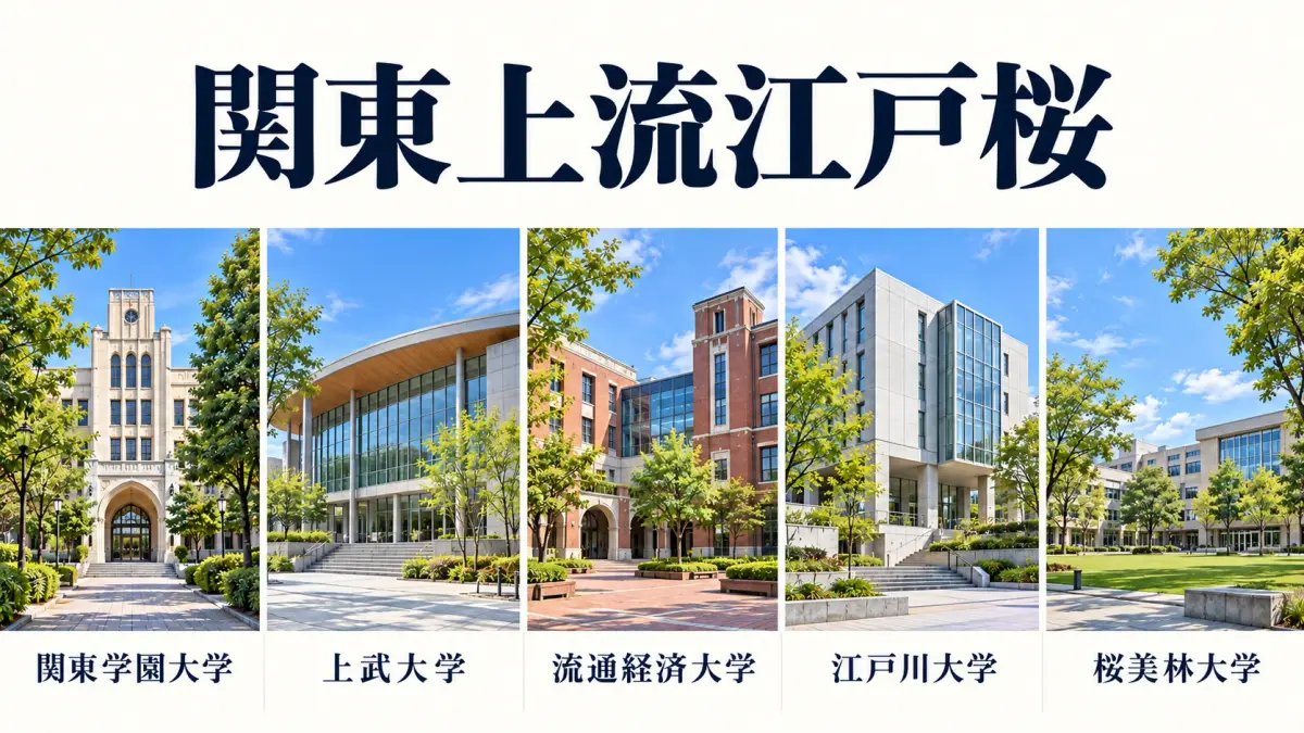 関東上流江戸桜（関東学園大学・上武大学・流通経済大学・江戸川大学・桜美林大学）