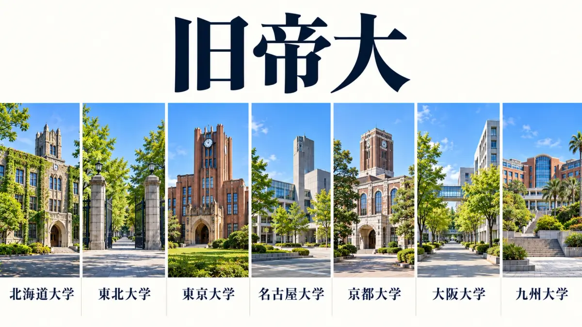 旧帝大(北海道大学・東北大学・東京大学・名古屋大学・京都大学・大阪大学・九州大学)