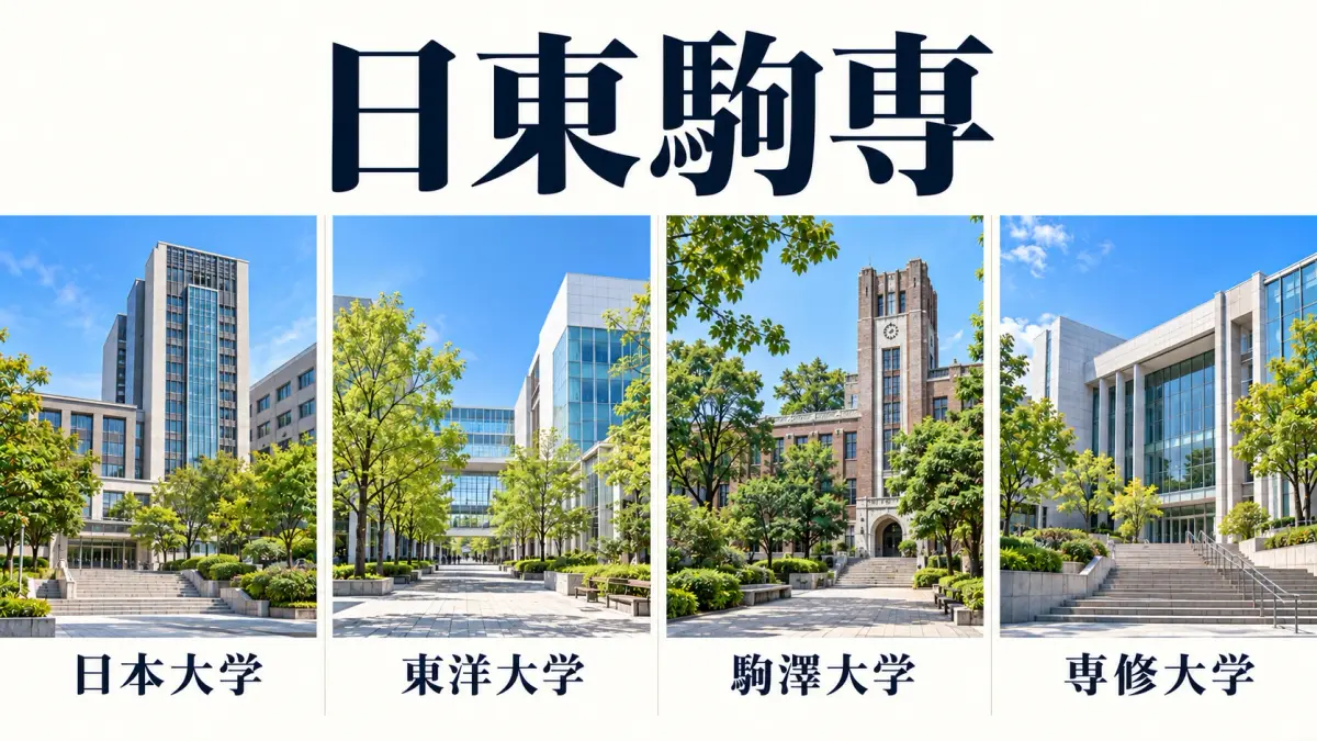日東駒専(日本大学・東洋大学・駒澤大学・専修大学)