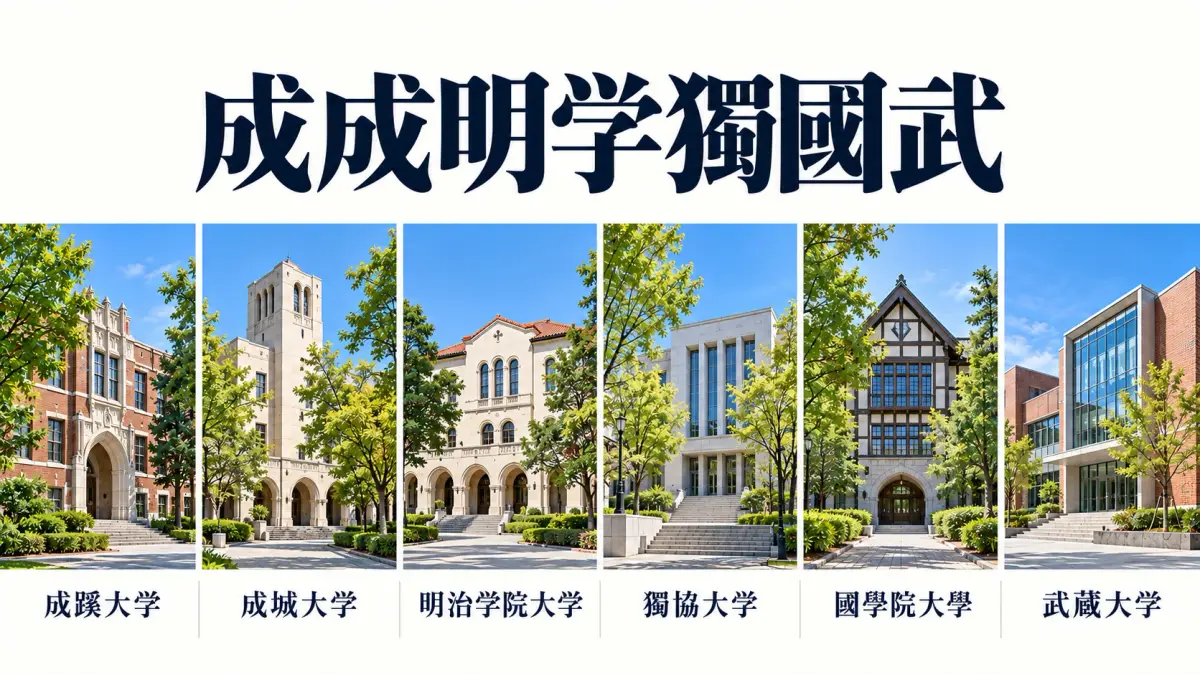 成成明学獨國武(成蹊大学・成城大学・明治学院大学・獨協大学・國學院大學・武蔵大学)