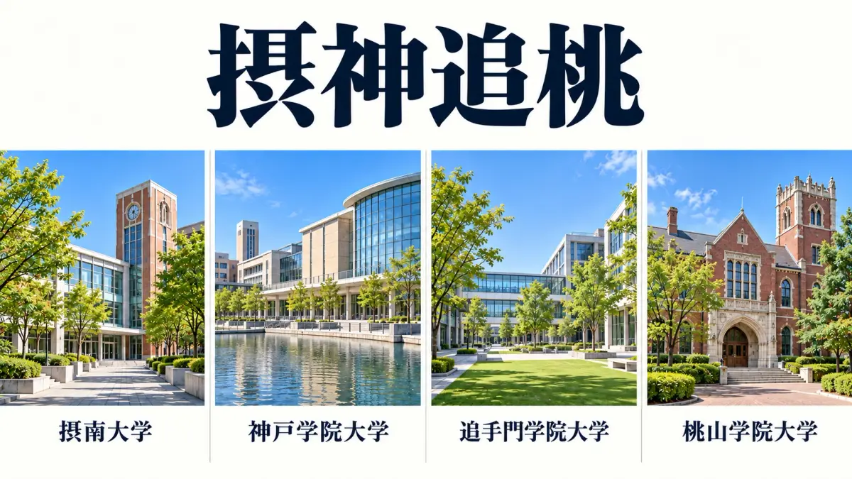 摂神追桃(摂南大学・神戸学院大学・追手門学院大学・桃山学院大学)